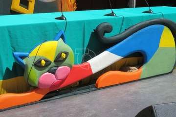 La alcaldesa Carmen Hernández y el concejal Servando Hernández durante la presentación del programa festivo/TA.